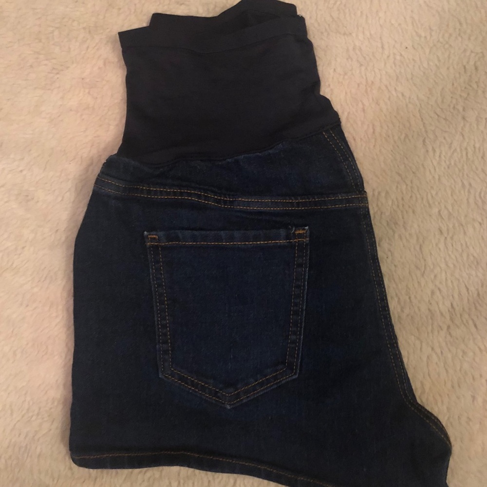 Maternity jean shorts